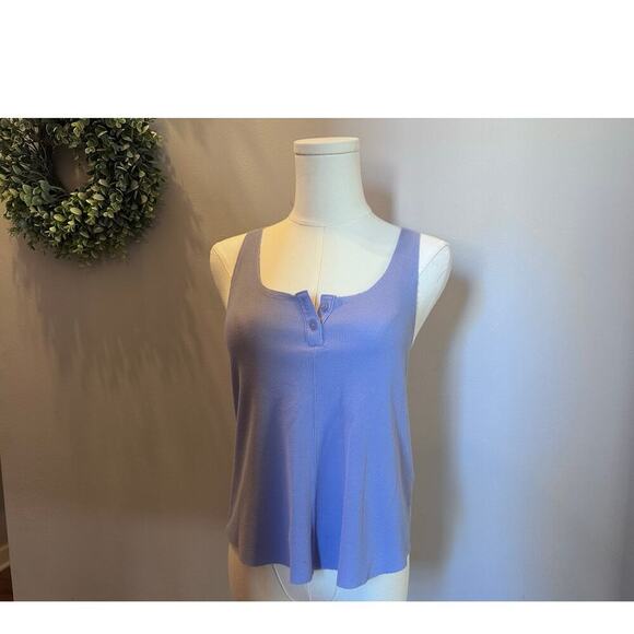Nike purple Tank top Button front ribbed XS - Picture 1 of 10